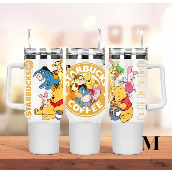 Custom Disney Winnie the Pooh tumbler Brand new 40 oz double wall stainless trav - Picture 1 of 15